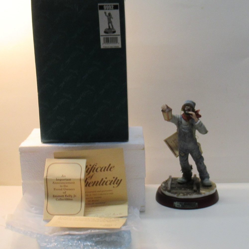 1994 Emmett Kelly Jr. "All Aboard!" Sculpture figurine in original box with COA